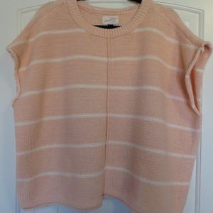 Peach Boxy Crop Sleeveless Sweater Size XXL Universal Thread